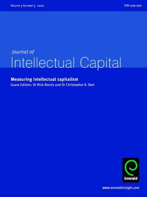 cover image of Journal of Intellectual Capital, Volume 3, Issue 3